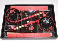 Czarny orientalny zestaw do sushi Nigirizushi