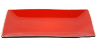 Duży prostokątny talerz z serii Oxblood Red