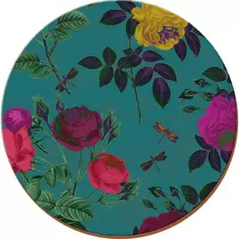 Komplet 4 korkowych podkładek TEAL 12 cm